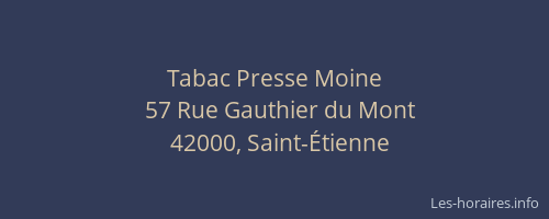 Tabac Presse Moine