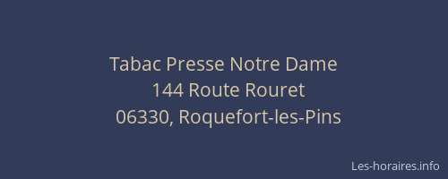 Tabac Presse Notre Dame