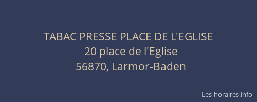 TABAC PRESSE PLACE DE L'EGLISE