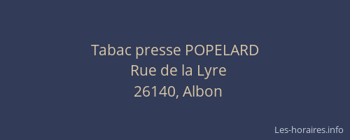 Tabac presse POPELARD