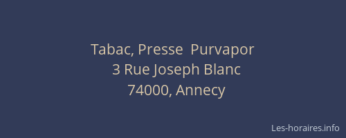 Tabac, Presse  Purvapor