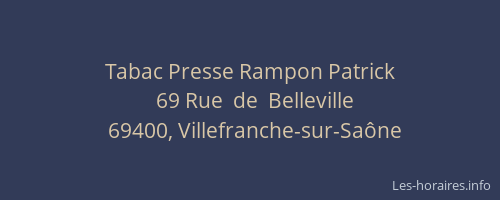 Tabac Presse Rampon Patrick