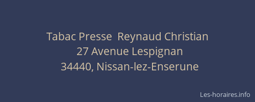 Tabac Presse  Reynaud Christian