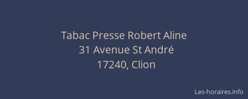 Tabac Presse Robert Aline