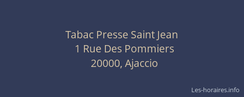 Tabac Presse Saint Jean