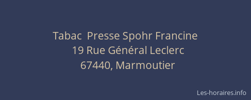 Tabac  Presse Spohr Francine