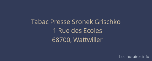 Tabac Presse Sronek Grischko
