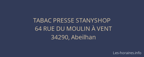 TABAC PRESSE STANYSHOP