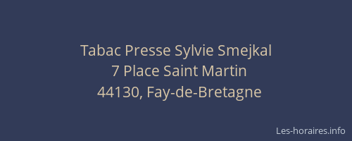 Tabac Presse Sylvie Smejkal