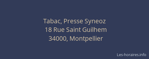Tabac, Presse Syneoz