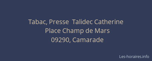 Tabac, Presse  Talidec Catherine
