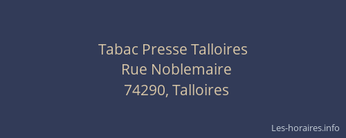 Tabac Presse Talloires