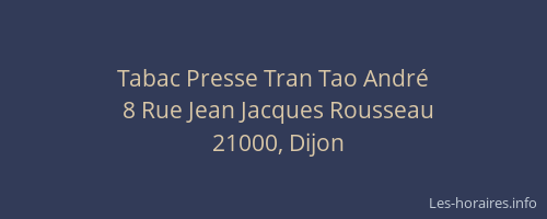 Tabac Presse Tran Tao André