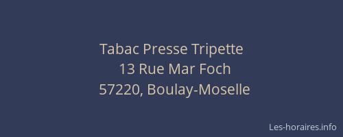 Tabac Presse Tripette