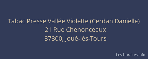 Tabac Presse Vall&eacute;e Violette (Cerdan Danielle)