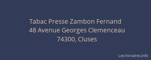 Tabac Presse Zambon Fernand