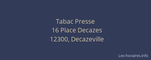 Tabac Presse