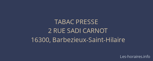 TABAC PRESSE