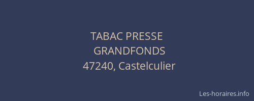 TABAC PRESSE