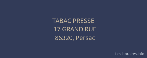 TABAC PRESSE