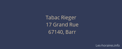 Tabac Rieger