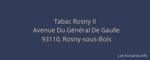 Tabac Rosny II