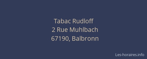 Tabac Rudloff