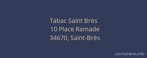 Tabac Saint Brès