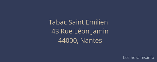 Tabac Saint Emilien