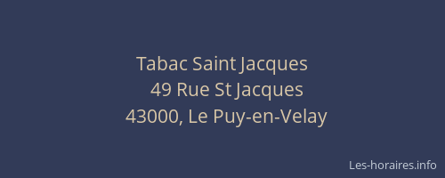 Tabac Saint Jacques
