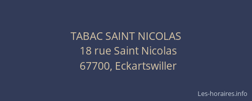 TABAC SAINT NICOLAS