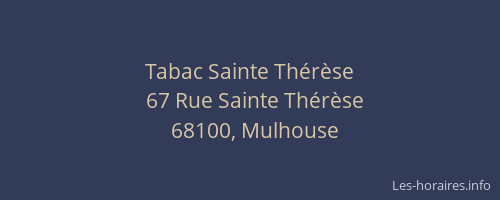 Tabac Sainte Thérèse