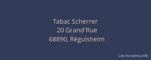 Tabac Scherrer