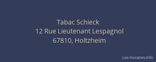 Tabac Schieck
