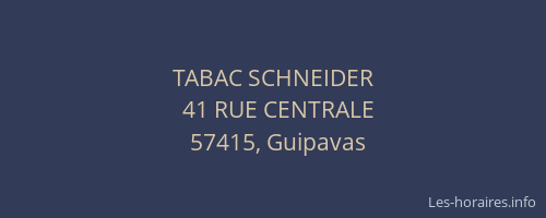 TABAC SCHNEIDER