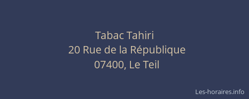 Tabac Tahiri