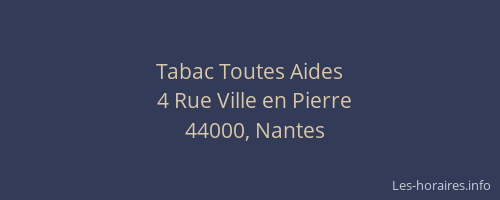 Tabac Toutes Aides