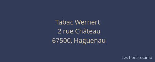 Tabac Wernert