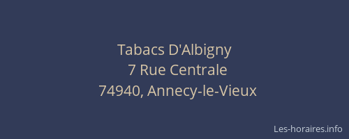 Tabacs D'Albigny