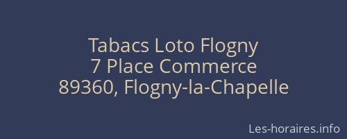 Tabacs Loto Flogny