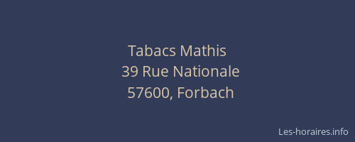 Tabacs Mathis
