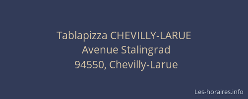 Tablapizza CHEVILLY-LARUE