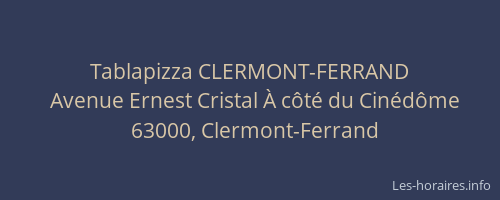 Tablapizza CLERMONT-FERRAND