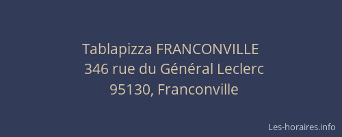 Tablapizza FRANCONVILLE