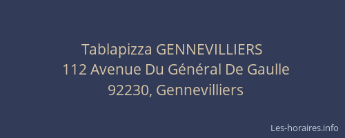 Tablapizza GENNEVILLIERS