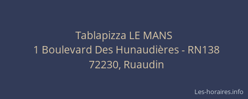 Tablapizza LE MANS