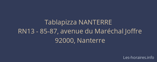 Tablapizza NANTERRE