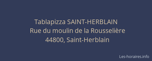 Tablapizza SAINT-HERBLAIN