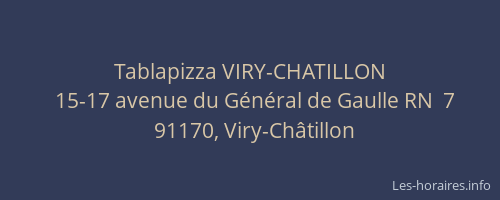 Tablapizza VIRY-CHATILLON