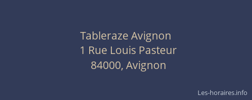 Tableraze Avignon